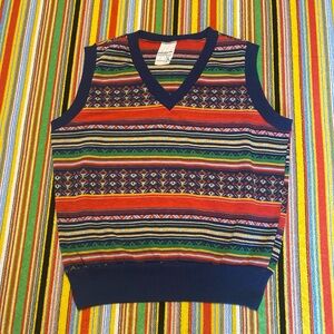 VINTAGE 70s PATTERNED MINI VEST
